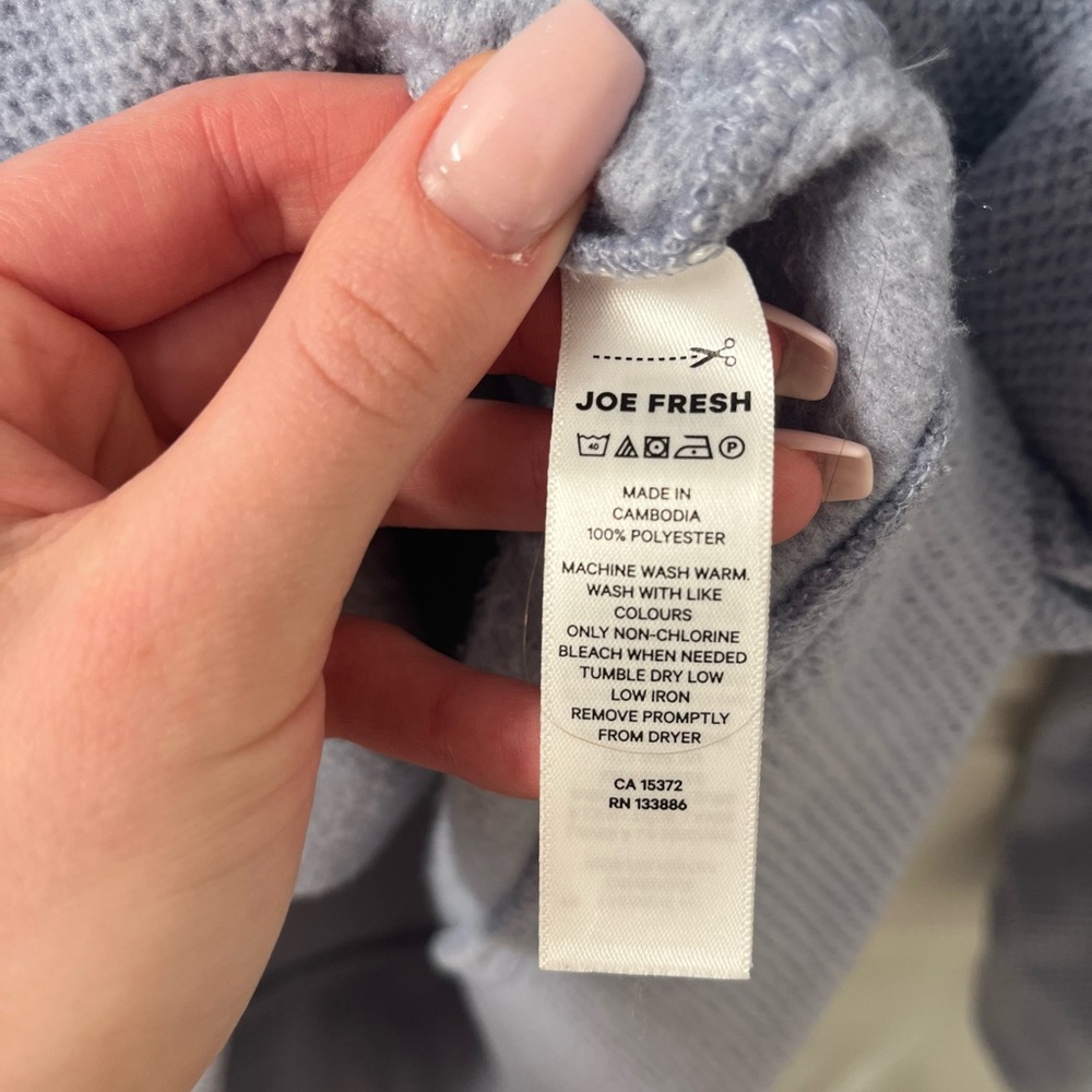 Joe Fresh XS Women's Waffle Knit Light Gray Matching Coord Jogger Set - Picture 3 of 10